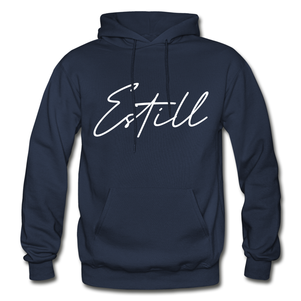 Estill County Cursive Hoodie - navy