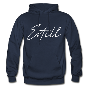 Estill County Cursive Hoodie - navy