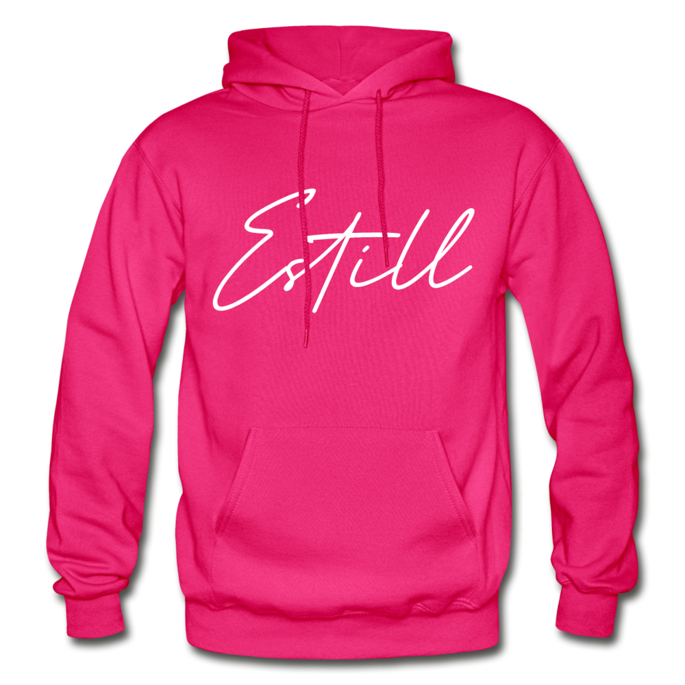 Estill County Cursive Hoodie - fuchsia