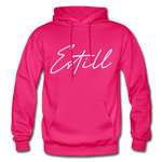 Estill County Cursive Hoodie - fuchsia