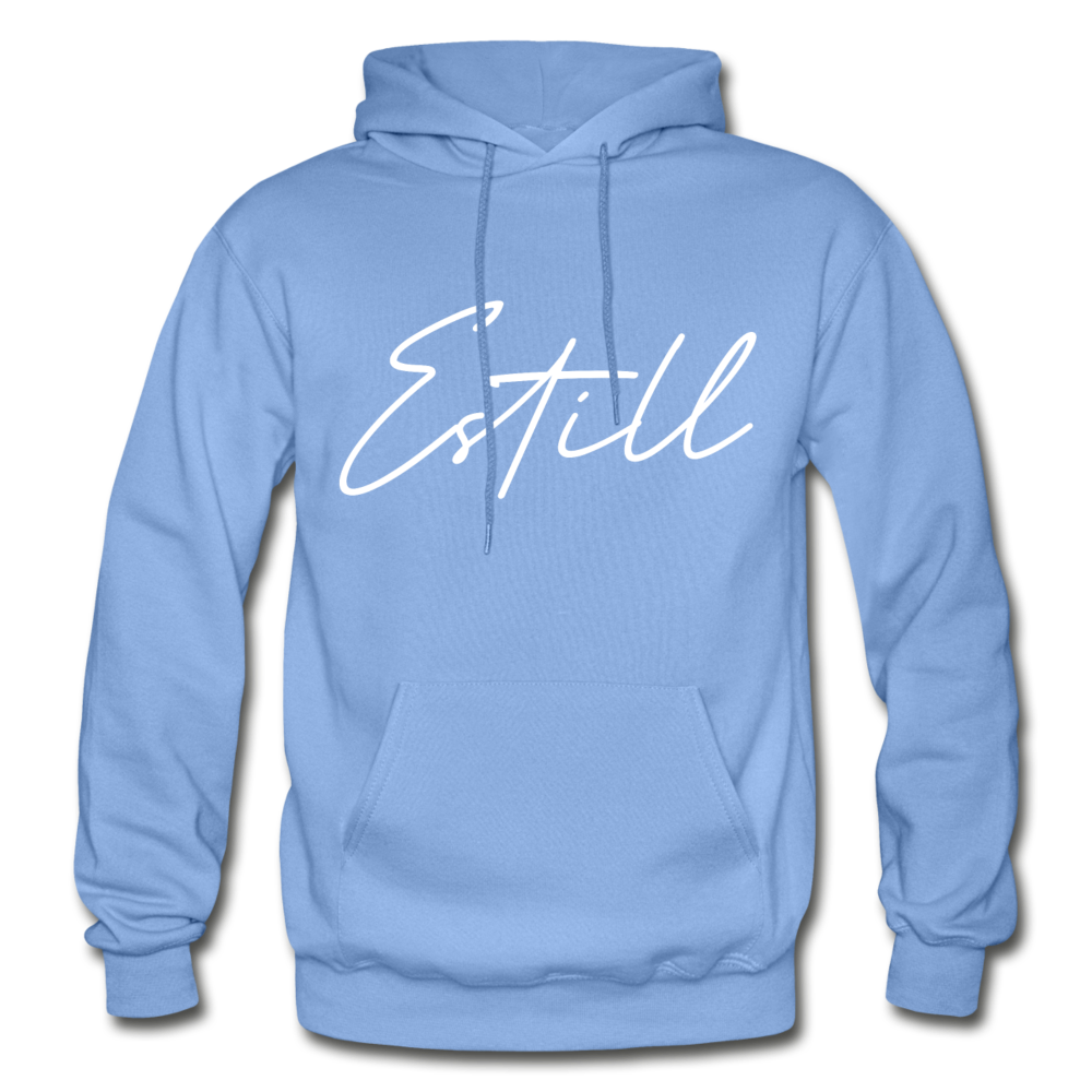 Estill County Cursive Hoodie - carolina blue