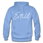 Estill County Cursive Hoodie - carolina blue