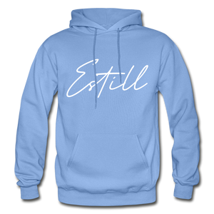 Estill County Cursive Hoodie - carolina blue