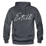 Estill County Cursive Hoodie - charcoal gray