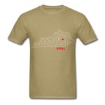 Estill County Map T-Shirt - khaki