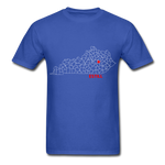 Estill County Map T-Shirt - royal blue