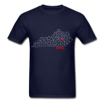 Estill County Map T-Shirt - navy