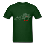 Estill County Map T-Shirt - forest green