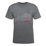 Estill County Map T-Shirt - mineral charcoal gray