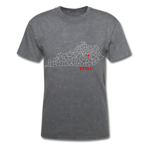 Estill County Map T-Shirt - mineral charcoal gray