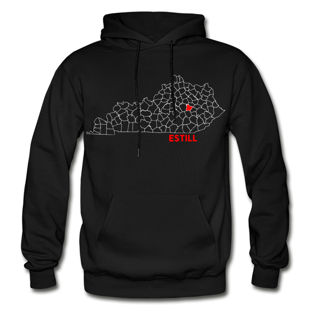 Estill County Map Hoodie - black