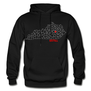 Estill County Map Hoodie - black