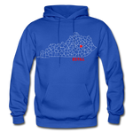 Estill County Map Hoodie - royal blue