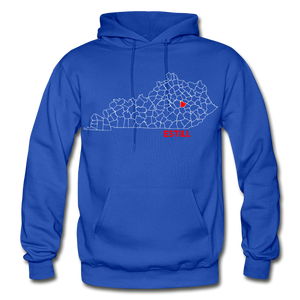 Estill County Map Hoodie - royal blue