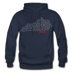 Estill County Map Hoodie - navy