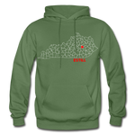 Estill County Map Hoodie - military green