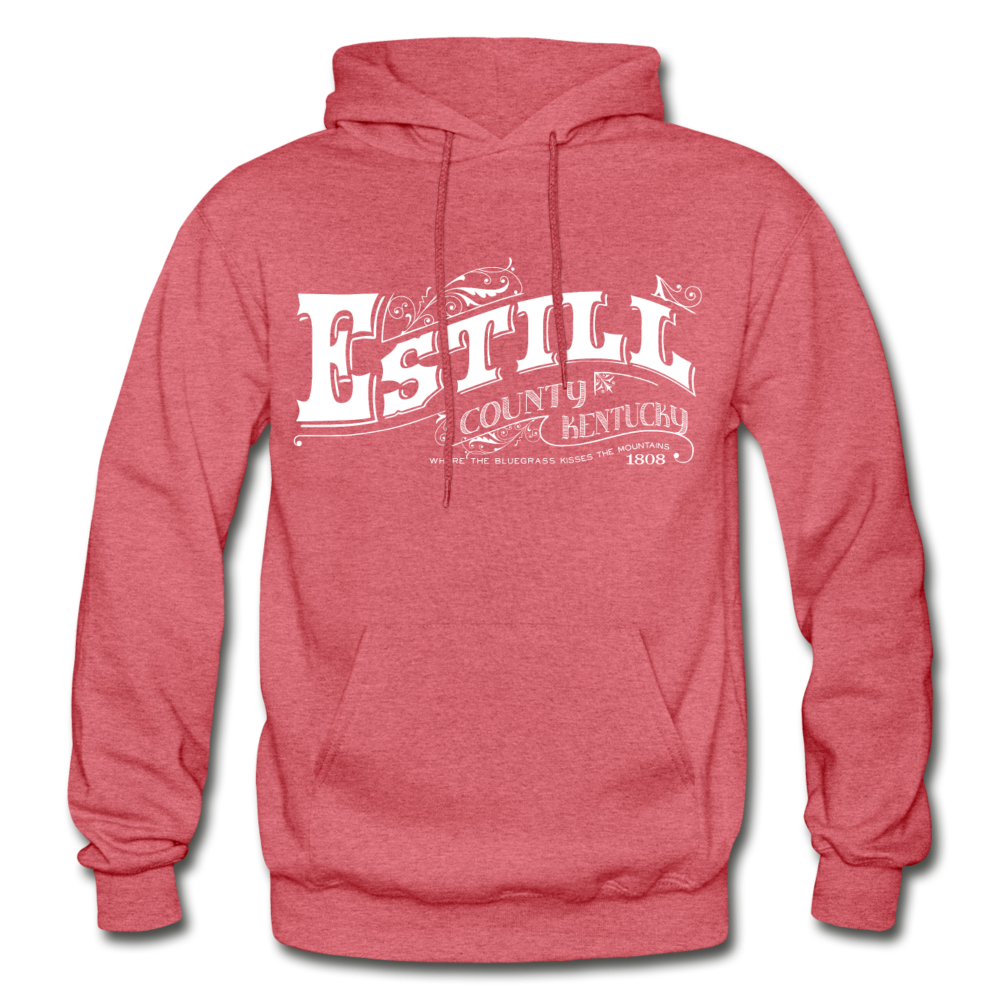 Estill County Ornate Hoodie - heather red