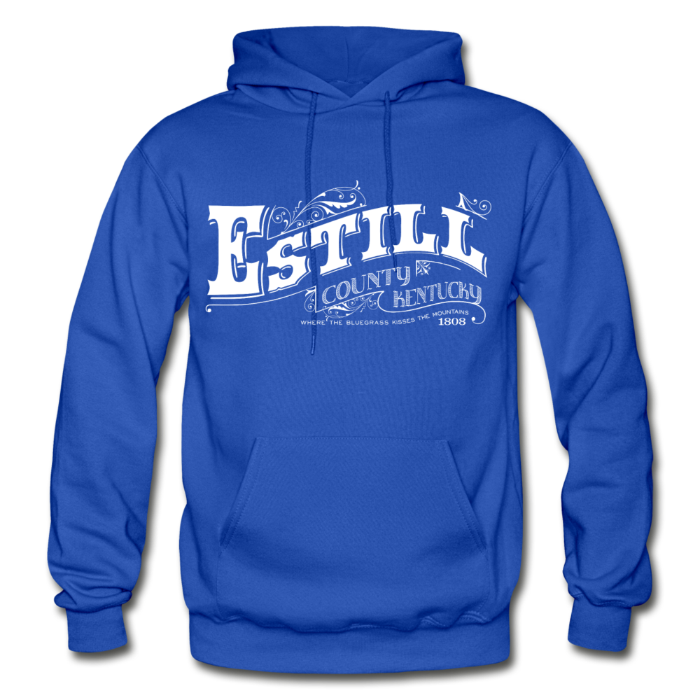 Estill County Ornate Hoodie - royal blue