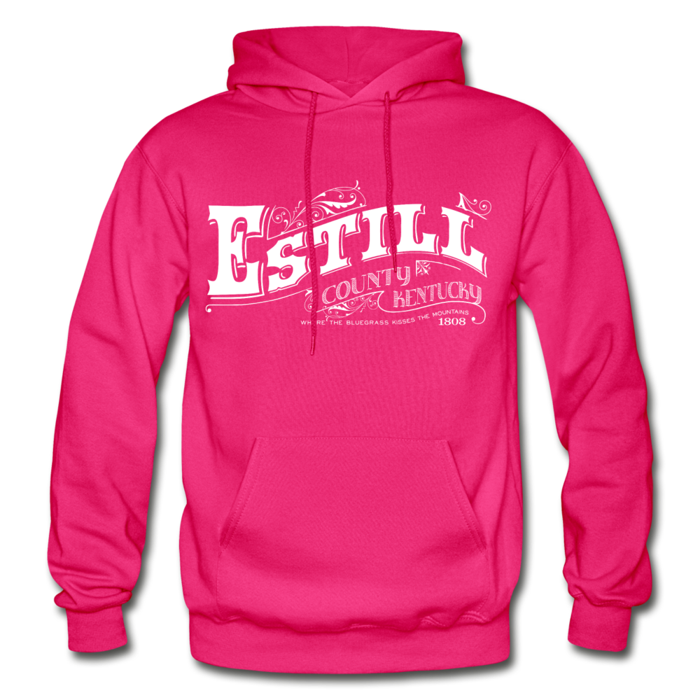 Estill County Ornate Hoodie - fuchsia