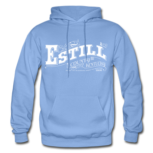 Estill County Ornate Hoodie - carolina blue