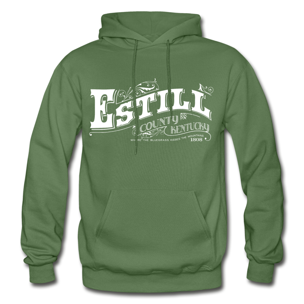 Estill County Ornate Hoodie - military green