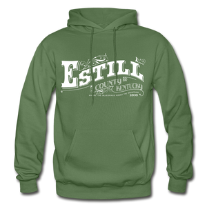 Estill County Ornate Hoodie - military green