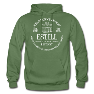 Estill County Vintage KY's Finest Hoodie - military green