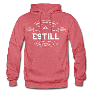 Estill County Vintage Banner Hoodie - heather red