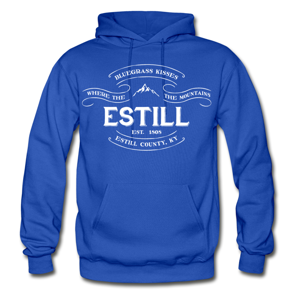 Estill County Vintage Banner Hoodie - royal blue