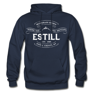 Estill County Vintage Banner Hoodie - navy