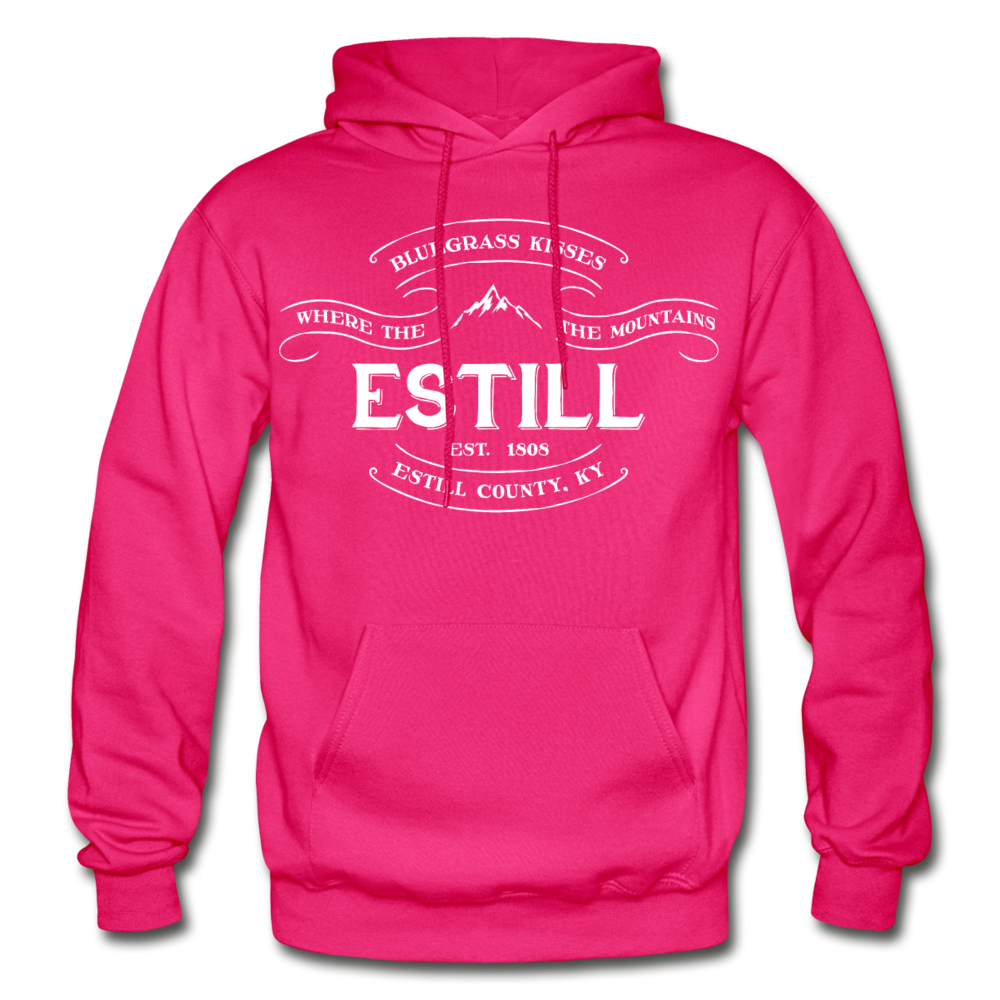 Estill County Vintage Banner Hoodie - fuchsia