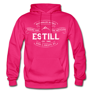 Estill County Vintage Banner Hoodie - fuchsia