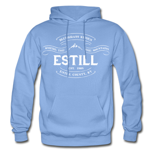 Estill County Vintage Banner Hoodie - carolina blue