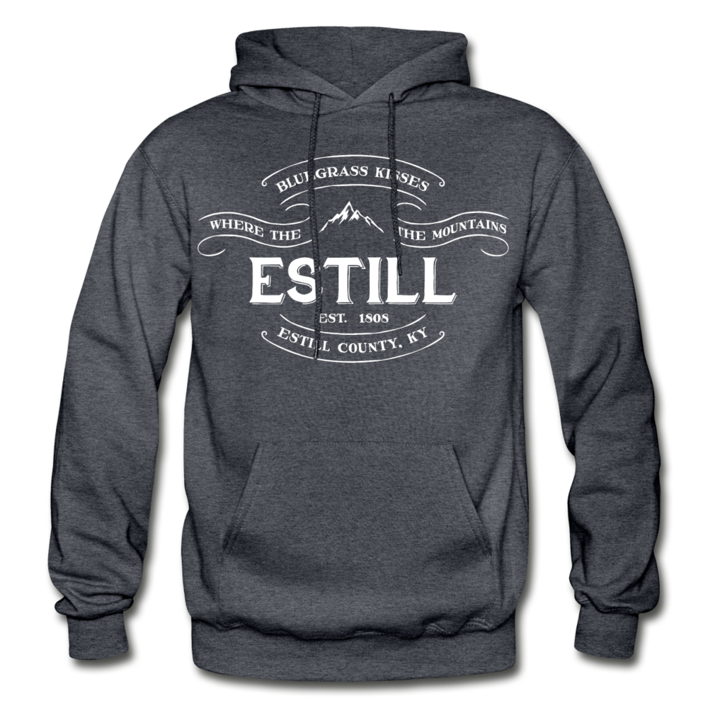 Estill County Vintage Banner Hoodie - charcoal gray