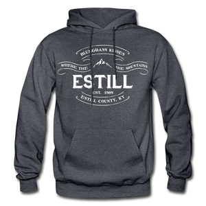 Estill County Vintage Banner Hoodie - charcoal gray