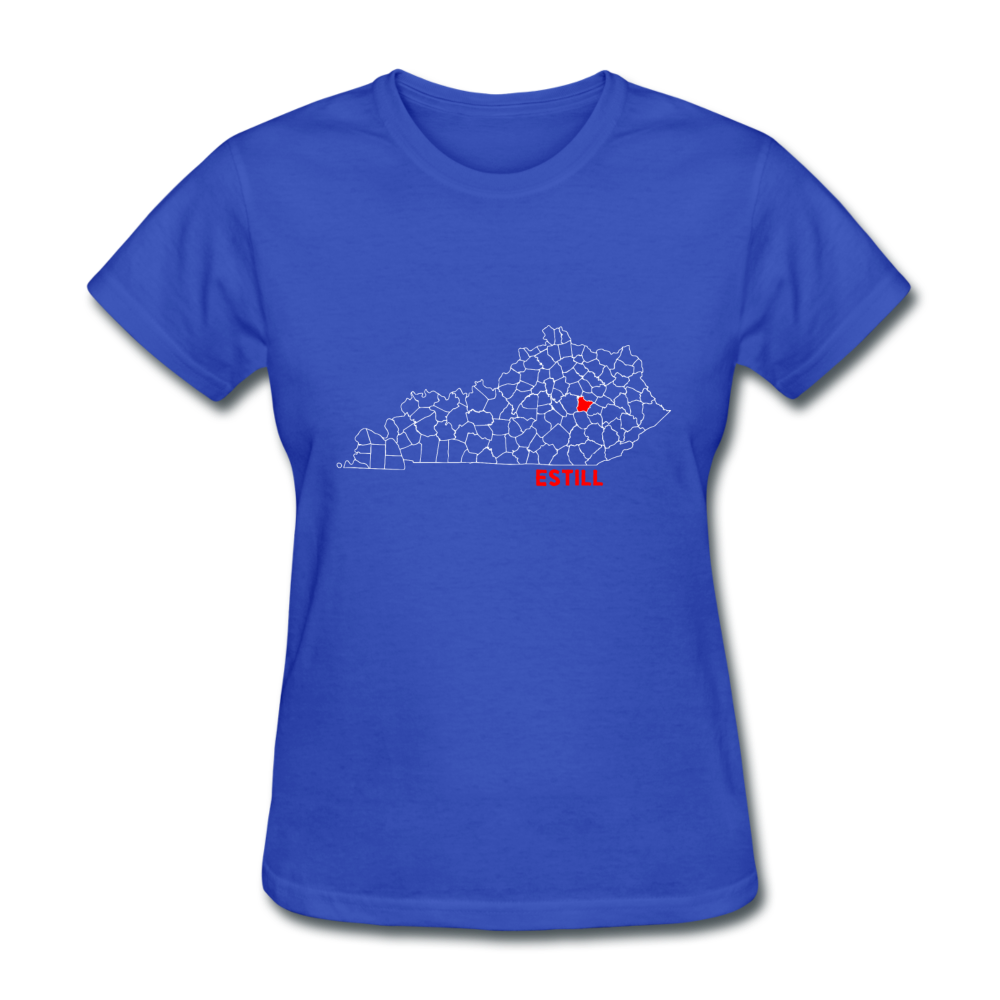 Estill County Map Women's T-Shirt - royal blue