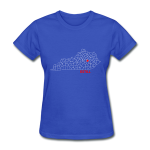 Estill County Map Women's T-Shirt - royal blue