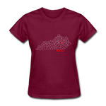 Estill County Map Women's T-Shirt - burgundy