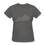 Estill County Map Women's T-Shirt - charcoal