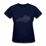 Estill County Map Women's T-Shirt - navy