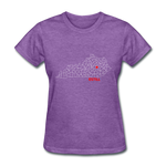 Estill County Map Women's T-Shirt - purple heather