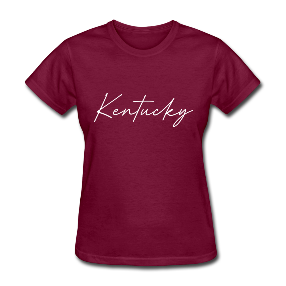 Kentucky Cursive Women's T-Shirt - burgundy