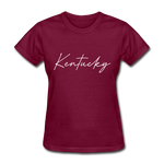 Kentucky Cursive Women's T-Shirt - burgundy