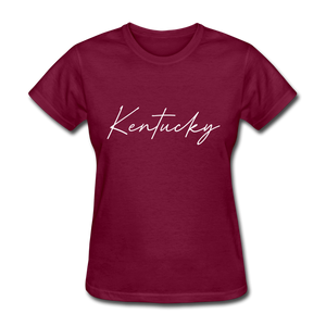 Kentucky Cursive Women's T-Shirt - burgundy