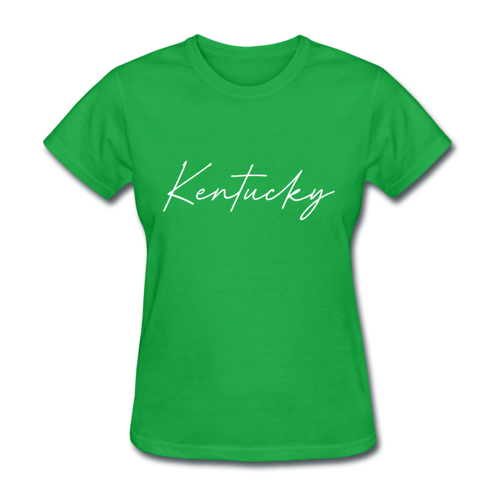 Kentucky Cursive Women's T-Shirt - bright green