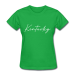 Kentucky Cursive Women's T-Shirt - bright green