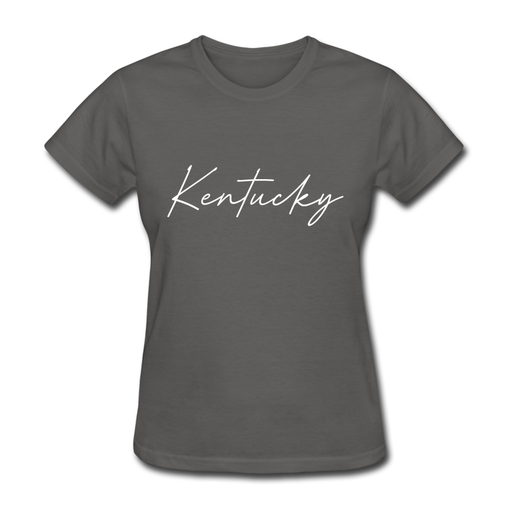 Kentucky Cursive Women's T-Shirt - charcoal