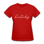 Kentucky Cursive Women's T-Shirt - red