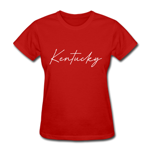 Kentucky Cursive Women's T-Shirt - red