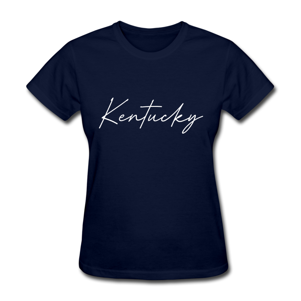 Kentucky Cursive Women's T-Shirt - navy